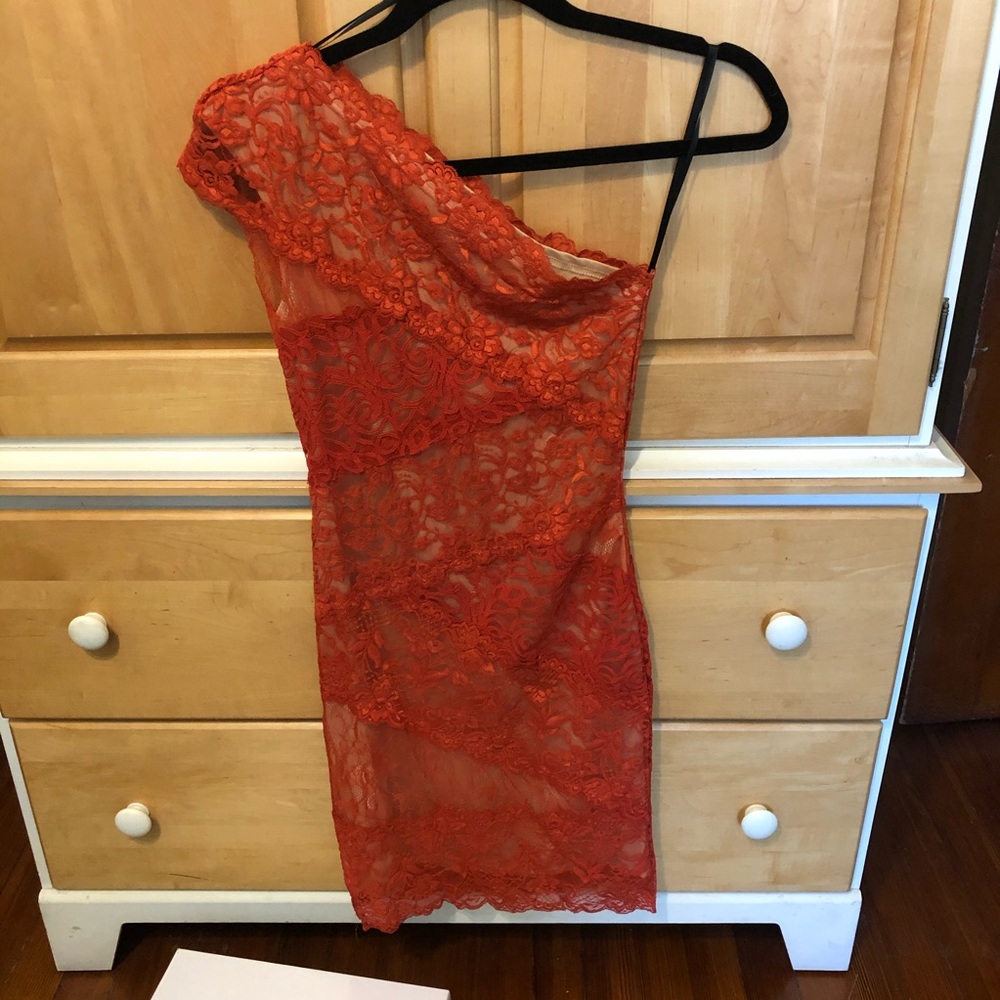 Bebe One Shoulder Mini Dress